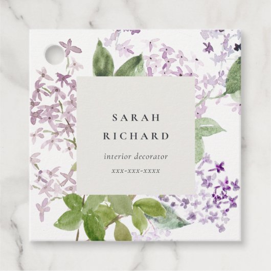 薄紫コテージガーデンフローラバンチビジネス フェイバータグ (正面)