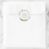 薄紫コテージガーデンフローラバンチビジネス ラウンドシール (バッグ)