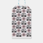 薄紫サンフラワーマザーズデイクラフトギフトラベル ギフトタグ (裏面)