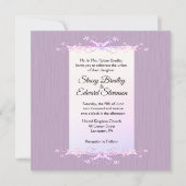 薄紫シンプル伝統的結婚式招待状 招待状 (正面)