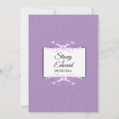 薄紫シンプル伝統的結婚式招待状 招待状 (裏面)