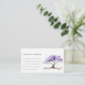 薄紫ジャカランダ樹木表示シャワーベビーシャワー エンクロージャーカード (スタンド正面)