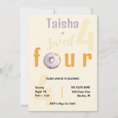 薄紫スウィートスプリンクルドナッツウォーターイラストレーション (正面)