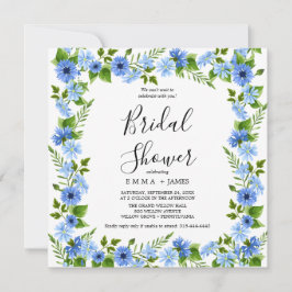 薄紫スクウェア素朴ブライダルシャワー招待 招待状