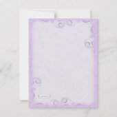 薄紫スクエレガントロールワーク結フォーマル婚の招待 招待状 (裏面)