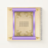 薄紫スクロールフォトバジェットキンチェニェラゲストブック ノートブック (裏面)