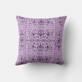 薄紫スクロール模様 クッション (裏面)