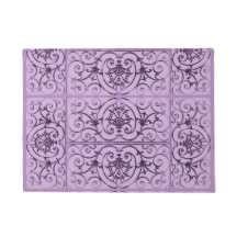 薄紫スクロール模様