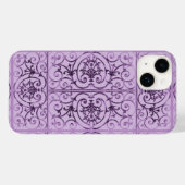 薄紫スクロール模様 Case-Mate iPhoneケース (裏面 (横))