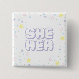 薄紫スター紙吹雪の代名詞 缶バッジ