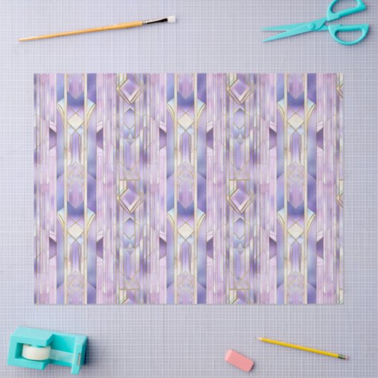 薄紫ステンドグラスのエレガンス 薄葉紙 (クラフト)