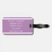 薄紫ストライプカスタムラゲッジタグ ラゲッジタグ (裏面横)