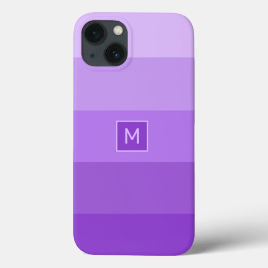 薄紫ストライプモノグカスタムラム電話ケース Case-Mate iPhoneケース (裏面)