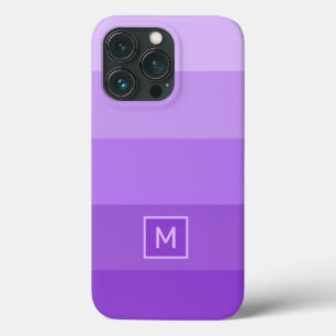 薄紫ストライプモノグカスタムラム電話ケース iPhone 13 PROケース