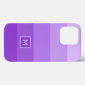 薄紫ストライプモノグカスタムラム電話ケース Case-Mate iPhoneケース (裏面 (横))