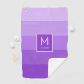 薄紫ストライプモノグラカスタムム ゴルフタオル (インサイチュ)