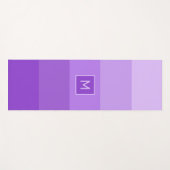 薄紫ストライプモノグラカスタムム ヨガマット (正面(横))