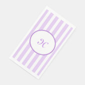 薄紫ストライプ紙ナプキン (コーナー)