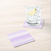 薄紫ストライプ スクエアペーパーコースター (インサイチュ)