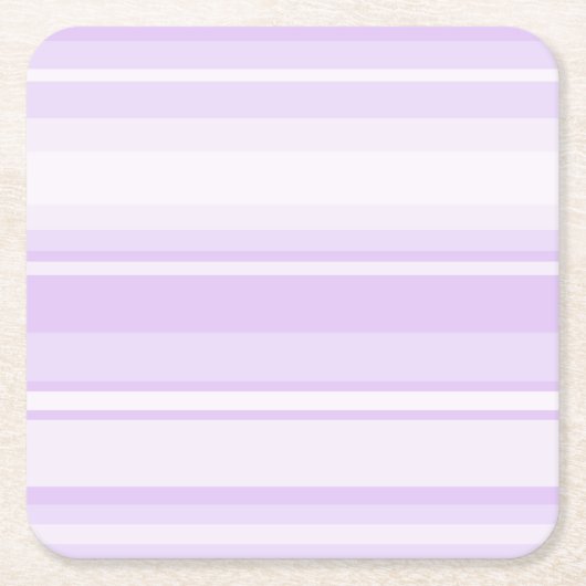 薄紫ストライプ スクエアペーパーコースター (正面)