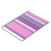 薄紫ストライプ ノートブック (左側)