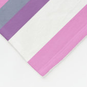 薄紫ストライプ フリースブランケット (角)