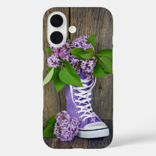 薄紫スニーカー iPhone 16ケース