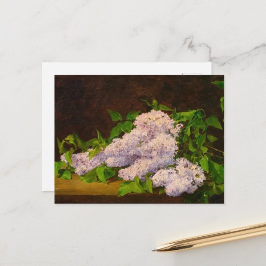 薄紫スプレー、1890年アルバート・アンカー ポストカード (正面/裏面インサイチュ)