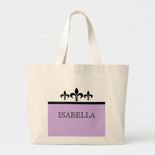 薄紫スワンキー（紋章の）フラ・ダ・リバッグ ラージトートバッグ (正面)