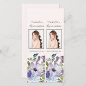 薄紫ダスティブルーフローラクインセアニャブックマーク シーズンカード (正面/裏面)