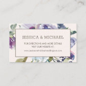 薄紫ダスティブルーフローラボー結婚ホのウェブサイト 名刺 (正面)