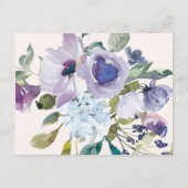薄紫ダスティブルーボホフローラウェディングレセプション エンクロージャーカード (裏面)