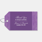 薄紫ダマスクウェディング ギフトタグ (裏面横)