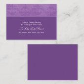 薄紫ダマスク披露宴エンクロージャ エンクロージャーカード (正面/裏面)