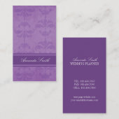 薄紫ダマスク 名刺 (正面/裏面)