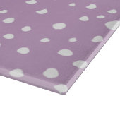 薄紫ダルマチアスポット、ダルマチアドット点々のある、 カッティングボード (角)
