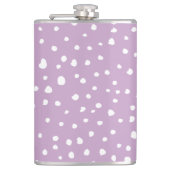 薄紫ダルマチアスポット、ダルマチアドット点々のある、 フラスク (正面)