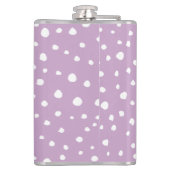 薄紫ダルマチアスポット、ダルマチアドット点々のある、 フラスク (裏面)