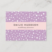薄紫ダルマチアスポット、ダルマチアドット点々のある、 名刺 (正面)