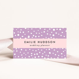 薄紫ダルマチアスポット、ダルマチアドット点々のある、 名刺