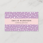 薄紫ダルマチアスポット、ダルマチアドット点々のある、 名刺 (正面)