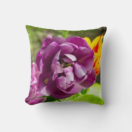 薄紫チューリップ クッション (正面)