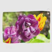 薄紫チューリップ ゴルフタオル (横)