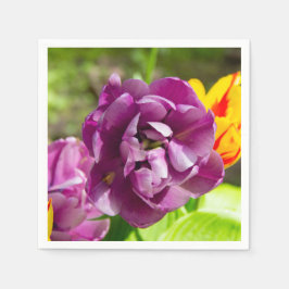 薄紫チューリップ スタンダードカクテルナプキン