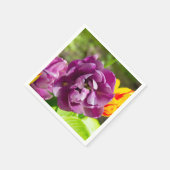 薄紫チューリップ スタンダードカクテルナプキン (角)
