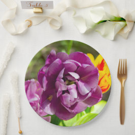 薄紫チューリップ ペーパープレート