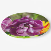 薄紫チューリップ ペーパープレート (アングル)
