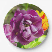 薄紫チューリップ ペーパープレート (正面)