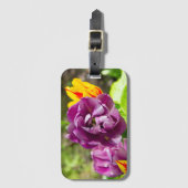 薄紫チューリップ ラゲッジタグ (正面縦)