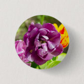 薄紫チューリップ 缶バッジ (正面)